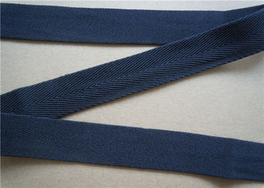 Blue Printed Elastic Webbing Straps Single Fold 2 Cm Width For Bags